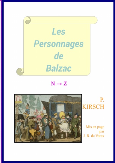 Les Personnages de Balzac (N à Z)