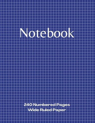 Coil Bound Wide Ruled Notebook with Numbered Pages