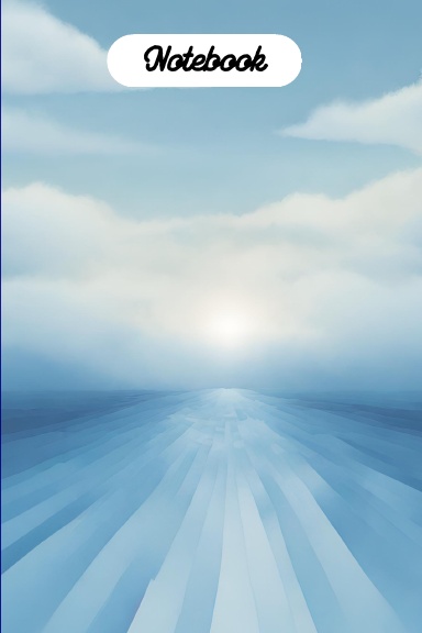 Calming blue shade/for girls and women/notebook/100 lined pages/6x9 inch