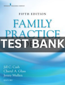 Family Practice Guidelines 5th Edition CashGlass Mullen Test Bank