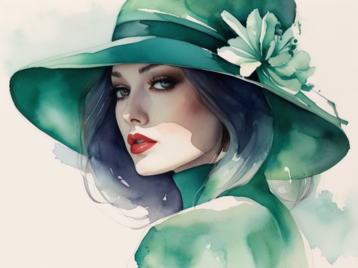 Dreamy appearance of watercolor