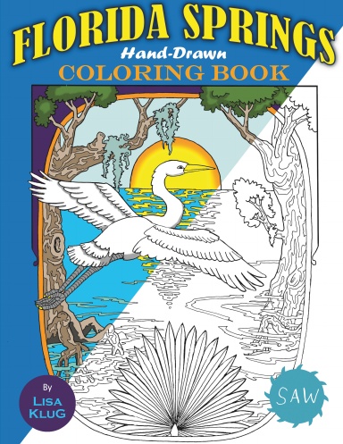 Florida Springs Hand-Drawn Coloring Book