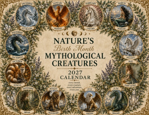 Mythical Creatures Wall Calendar 2027