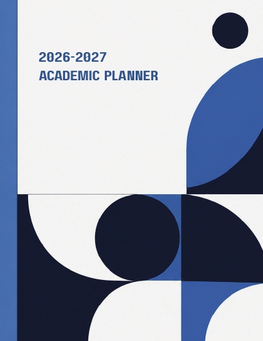 2026-2027 Academic Planner for College Students (Navy Graph)
