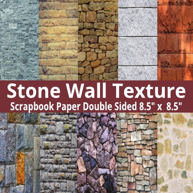 Stone Wall Texture Scrapbook Paper