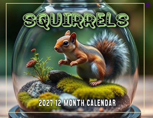 2027 12 MONTH SQUIRRELS CALENDAR