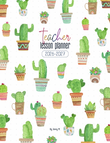 Teacher Lesson Planner - Cactus Cover (US Edition) - Paperback Version