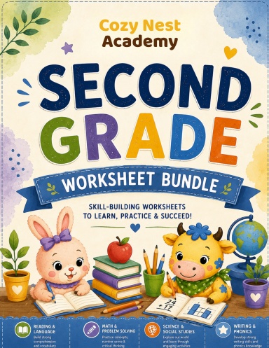 Cozy Nest Academy - Second Grade Workbook