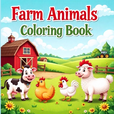 Farm Animals Coloring Book