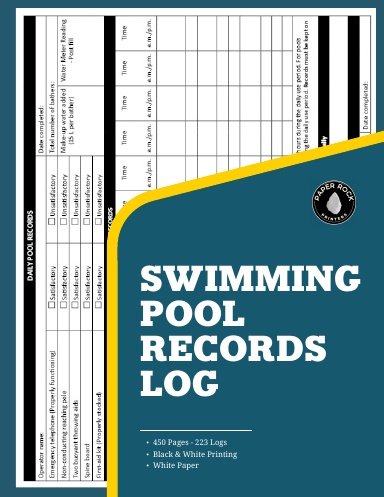 Swimming Pool Log Book (Single Side Printing)