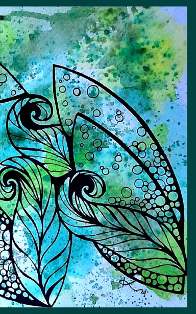 Journal Leaf Watercolor Lined