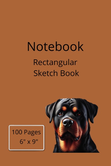Notebook Rectangular Sketch Book, 100 Pages, 6" x 9"