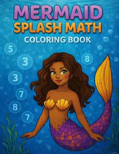 Mermaid Splash Math Coloring Book