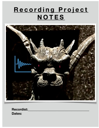 RECORDING PROJECT NOTE Book