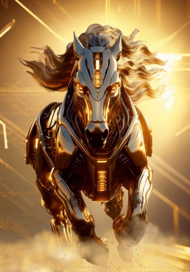 Cyber Horse Sci-Fi PHAT Graph Journal
