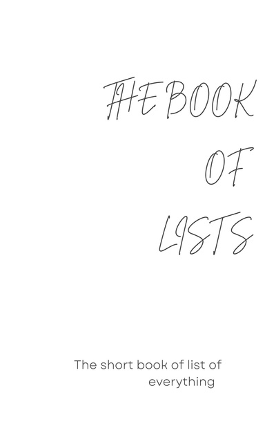 The Book of lists