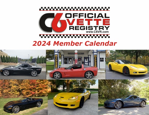 2024 C6 Vette Registry Member Calendar