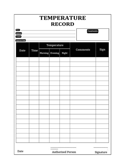 TEMPERATURE RECORD