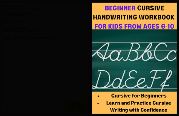 BEGINNER CURSIVE HANDWRITING WORKBOOK FOR KIDS FROM AGES 6-10
