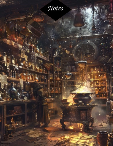 Alchemist's laboratory/Imagination/children or teens/notebook for gifts/120 lined pages/8.5 x 11 inch