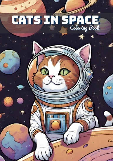Cats in Space Coloring Book