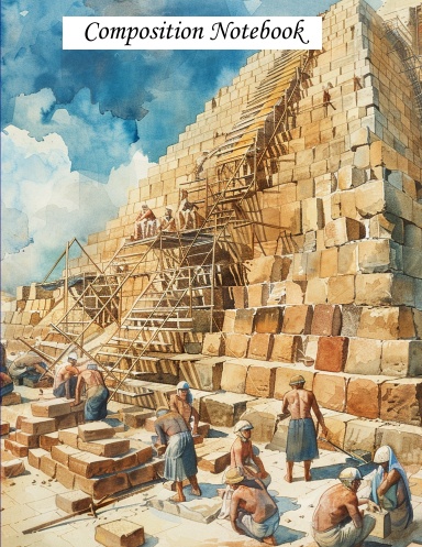 Construction of Pyramid: ancient time/teens or adults/120 lined pages/8.5 x 11 inch