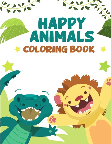 HAPPY ANIMALS COLORING BOOK
