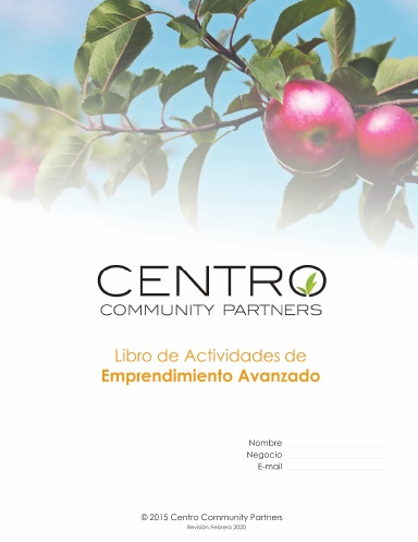 Libro de Actividades de Emprendimiento Avanzado - Febrero 2020