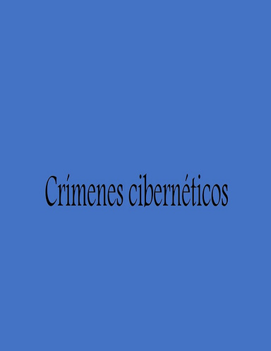Crímenes cibernéticos