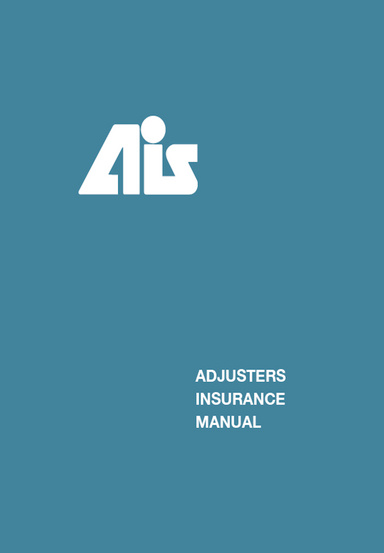 AIS Adjusters Insurance Manual