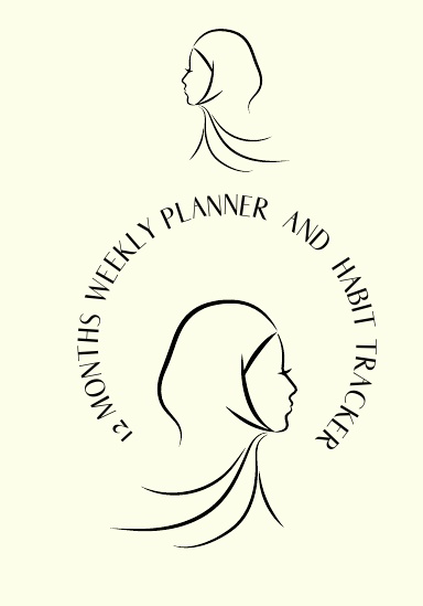 12 Months Weekly Planner and Habit Tracker Spiral Book