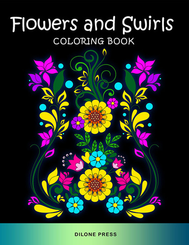 Flowers and Swirls Coloring Book