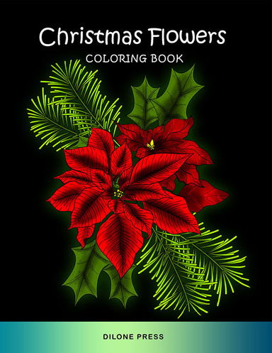 Christmas Flowers Coloring Book