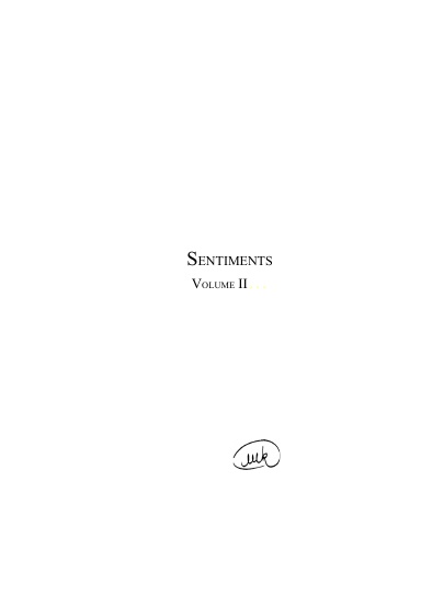 Sentiments – Volume II