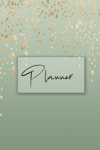 Weekly Undated Planner | Green Glitter