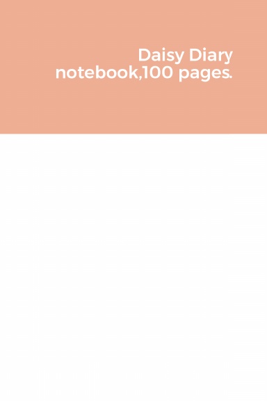 Daisy Diary notebook,100 pages.
