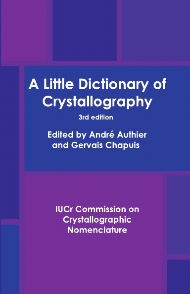 A Little Dictionary of Crystallography, 3rd edition
