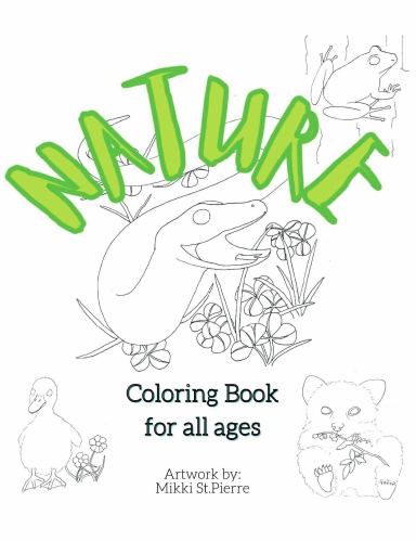 Nature coloring book for all ages