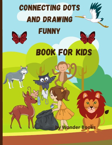 Connecting dots and drawing funny book for kids