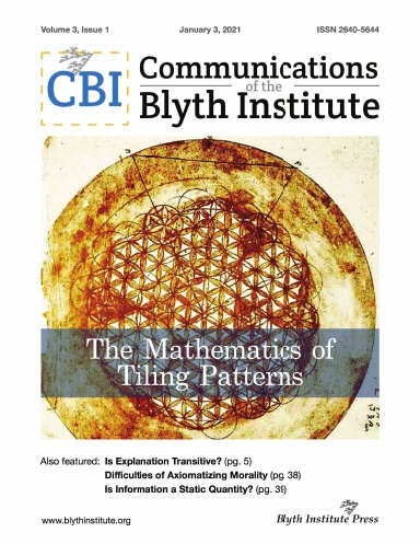 Communications of the Blyth Institute Volume 3, Issue 1