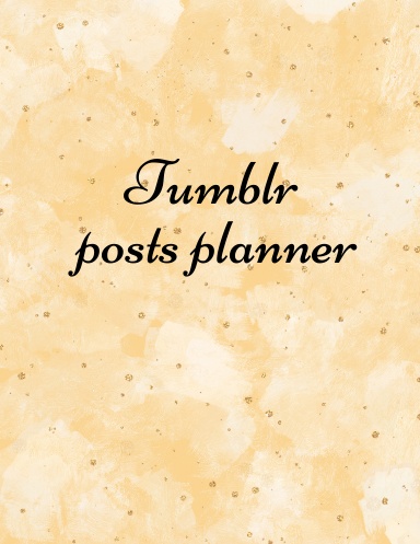 Tumblr posts planner