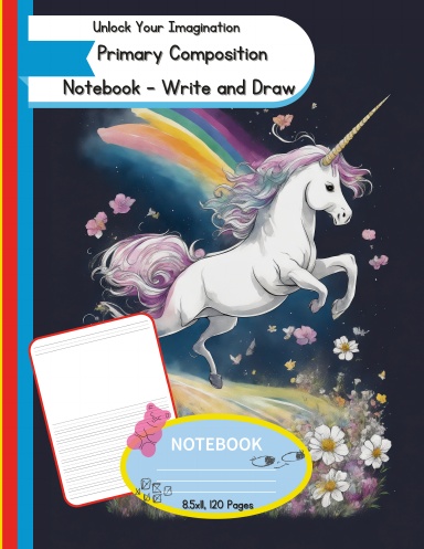 Unlock Your Imagination: Primary Composition Notebook - Write and Draw with Unicorn Cover | 8.5x11, 120 Pages