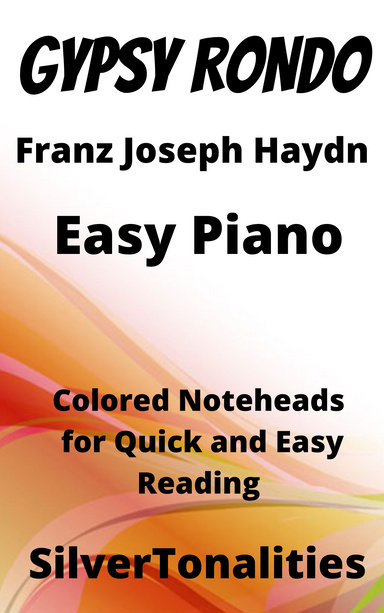 Gypsy Rondo Easy Piano Sheet Music with Colored Notation