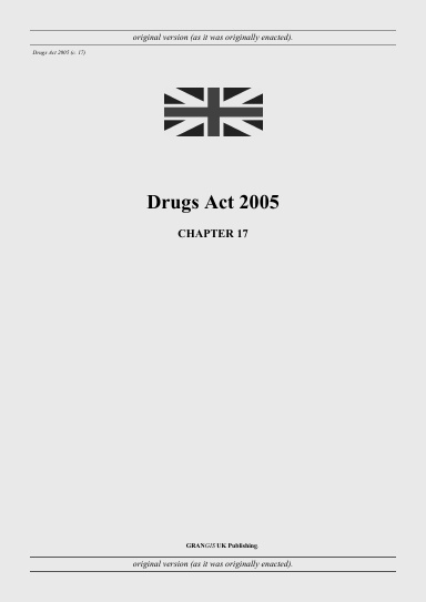 Drugs Act 2005 (c. 17)