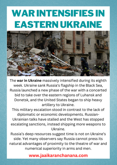 War Intensifies in Eastern Ukraine