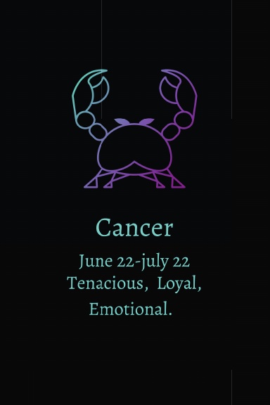 Cancer zodiac notebook