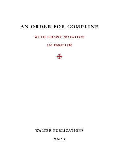 An order for compline