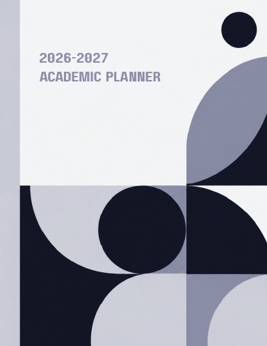 2026-2027 Academic Planner for College Students (Grey Graph)