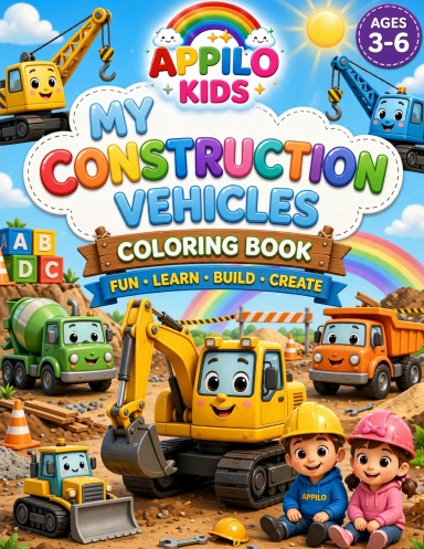 MY CONSTRUCTION VEHICLES COLORING BOOK