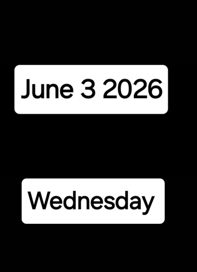 June 3 2026 Wednesday